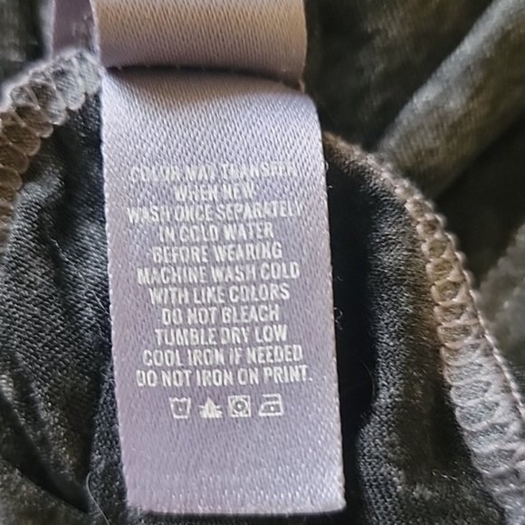 AERIE Real Soft Tee Gray Marled Stay Golden Graphic Semi-Sheer Scoop Neck Tee M - Picture 6 of 8